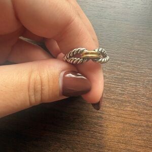 DavidYurman Silver and Gold Rope Ring